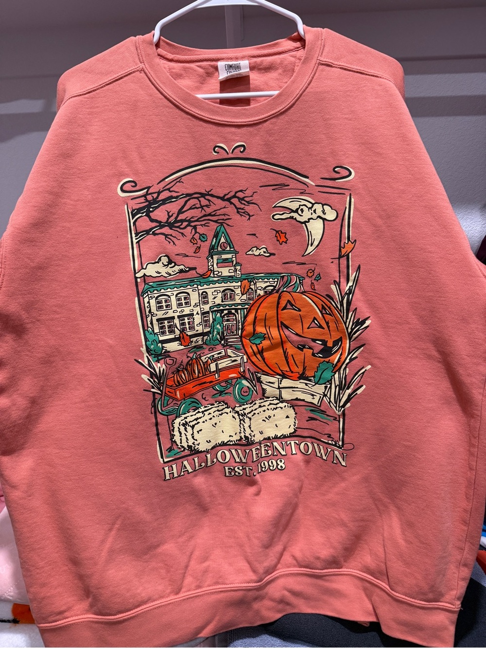 Zipadee Tees Halloween Town Graphic Sweatshirt